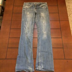Cowgirl Tuff fearless bling jeans bootcut wide leg 28